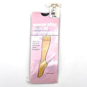 NWT Vintage Queen Size Knee High Comfort Top Hosiery in Coffee NEW 3 Pair Pack